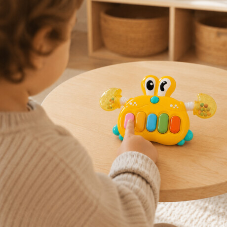 Piano cangrejo con sonidos para niños Amarillo
