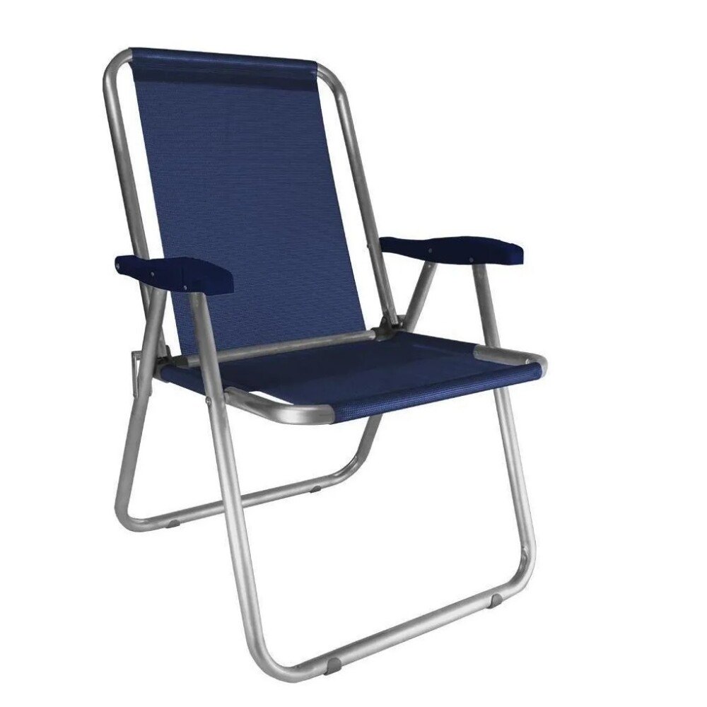 Sillón Max Aluminio Zaka Super Resistente 140 KG AZUL