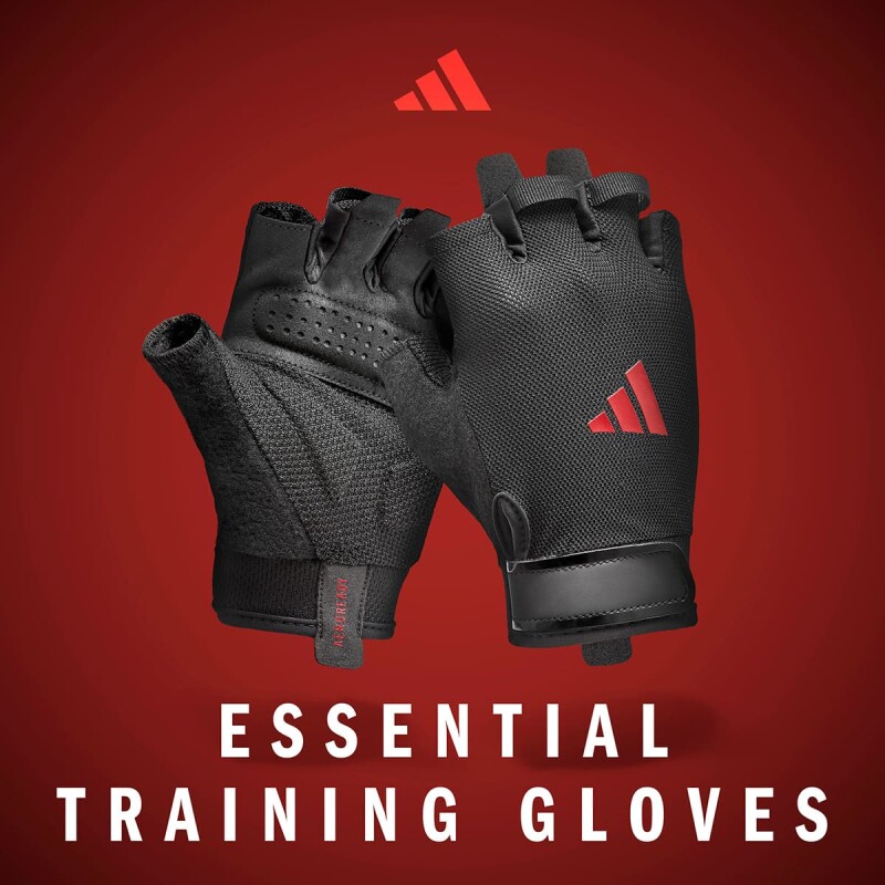 Guantes de Entrenamiento Adidas Essential – Nuevo Logo Rojo
