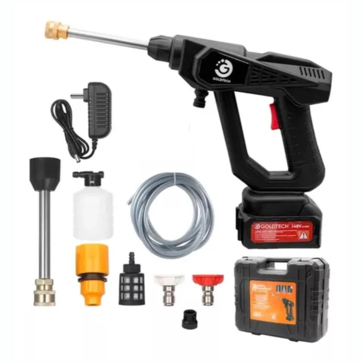Hidrolavadora Portátil GOLDTECH Cleanwash De Alta Presión Con Accesorios 