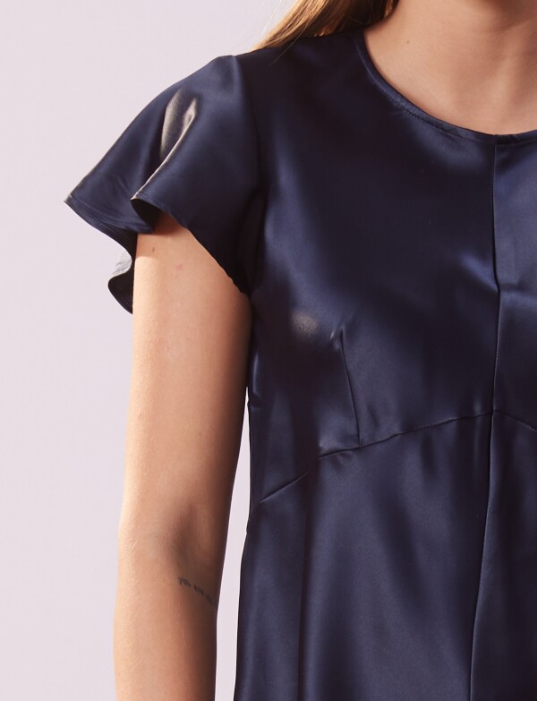 Blusa Satén AZUL