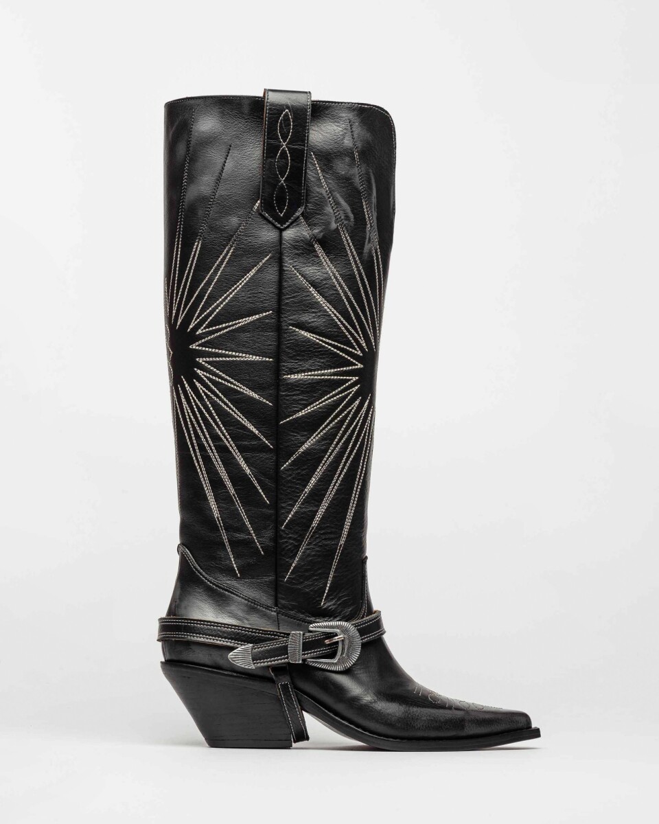 Bota Texana Alta - NEGRO 