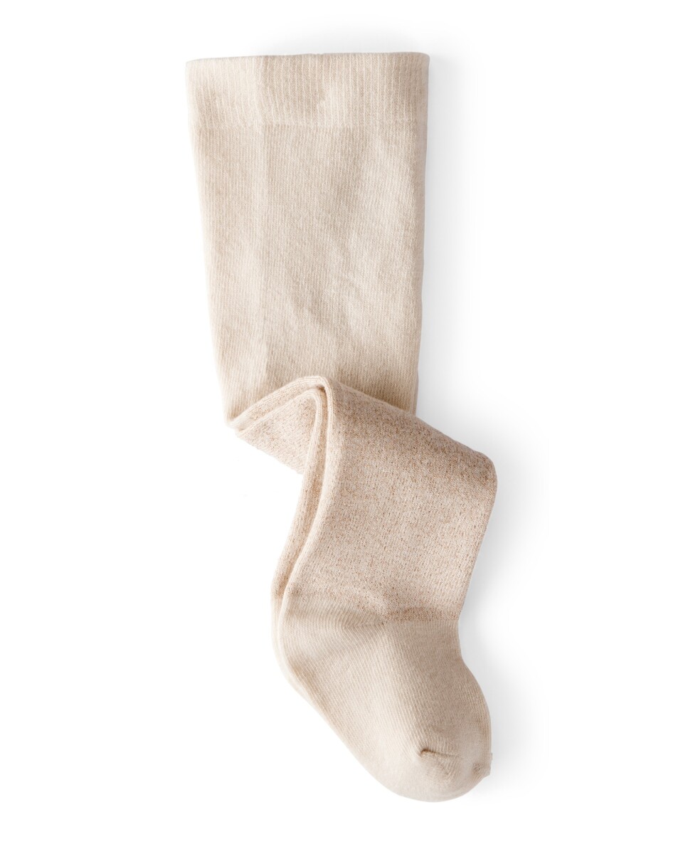 Medias cancán de algodón, beige 