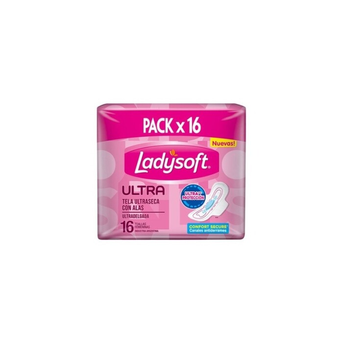 LADYSOFT TOALLA UD T.SECA C/ALAS X 16 UN única
