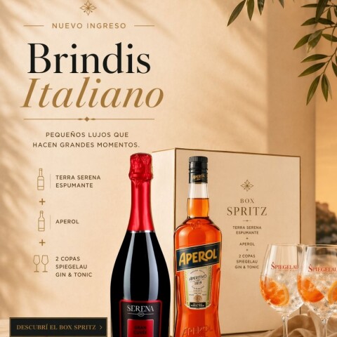 Box Terra Serena Gran Cuvee Brut +Aperol+2 Spiegelau Special Glass Copa Gin & Tonic Box Terra Serena Gran Cuvee Brut +Aperol+2 Spiegelau Special Glass Copa Gin & Tonic