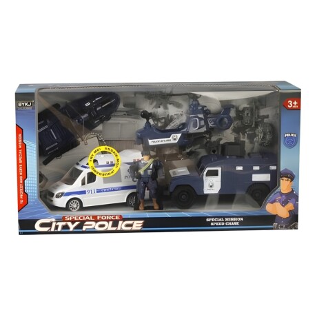 Set de Juego Policías al rescate con luces y sonidos Azul
