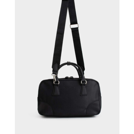 Cartera Bowling Con Tag Negro