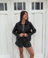 Chaqueta metalizada negra