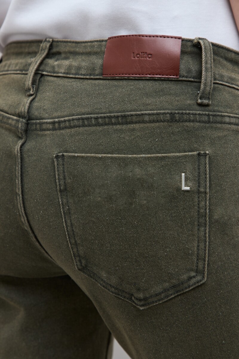 Jean recto Julieta verde oliva