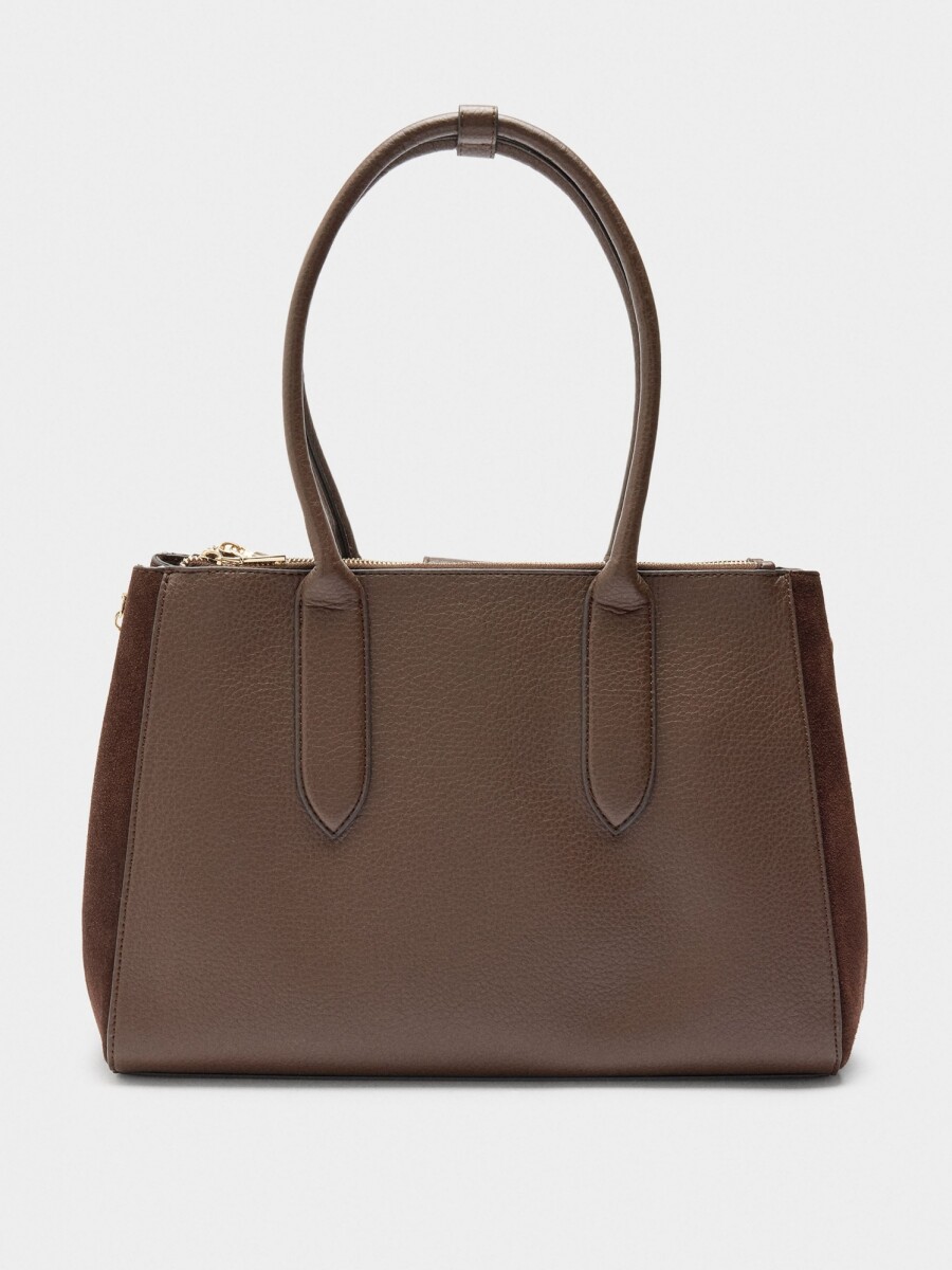 Bolso Para Portátil 13" Con Detalles De Piel marron