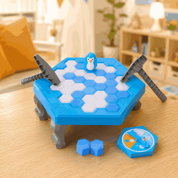 Juego No Caiga el Pingüino 47 Piezas con 2 Martillos AZUL
