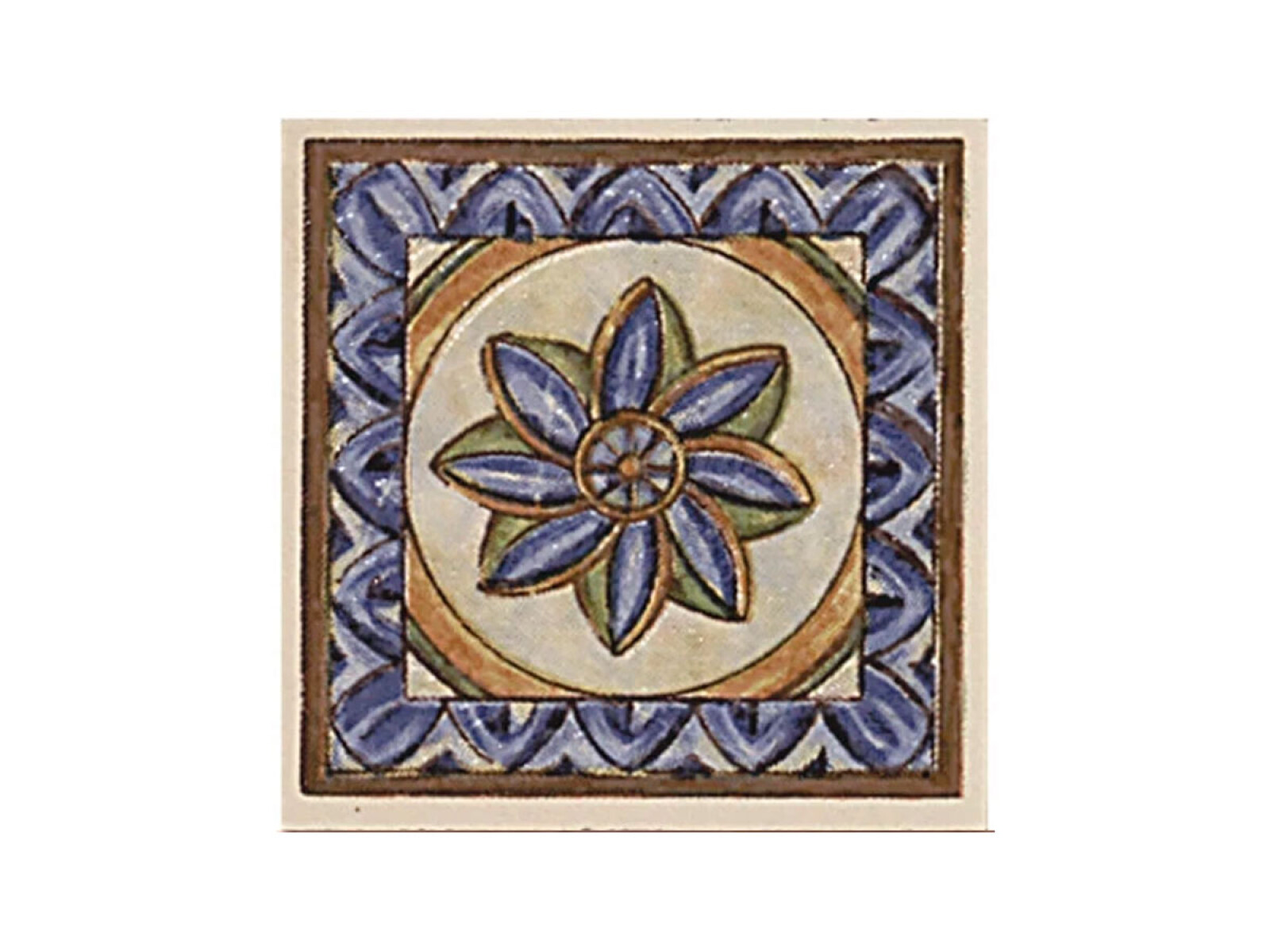Taco con diseño floral azul 7.5x7.5 Estilker 