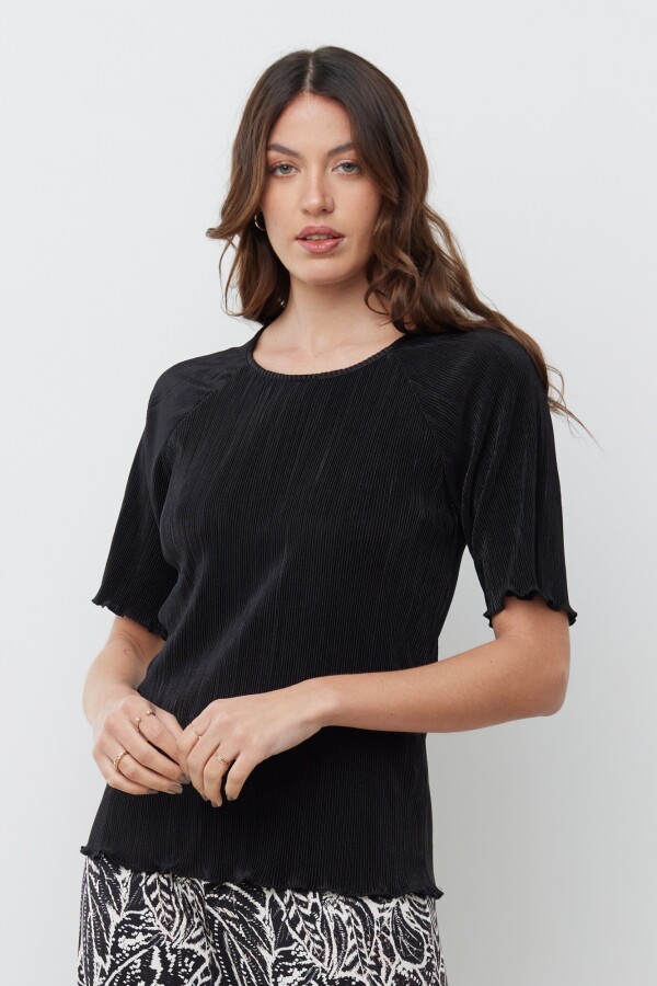 Blusa Plisada NEGRO