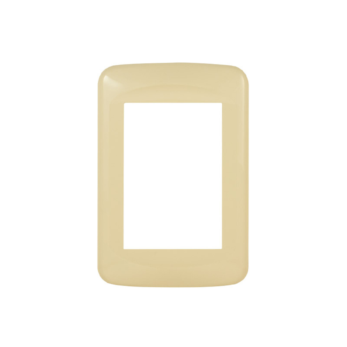 Plaqueta para 3 mód. redondeada marfil - Reggio - M46602 