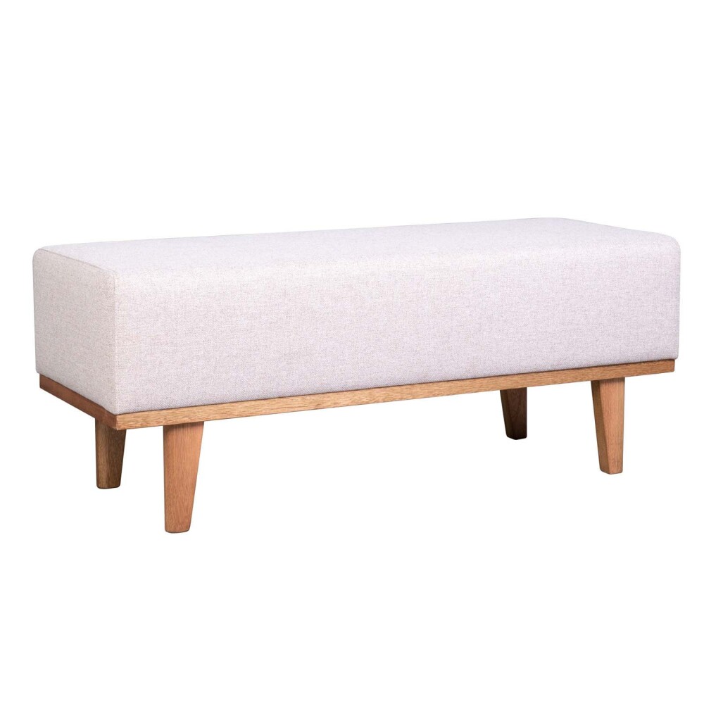 PIE DE CAMA MADERA NATURAL-BEIGE BURDEOS