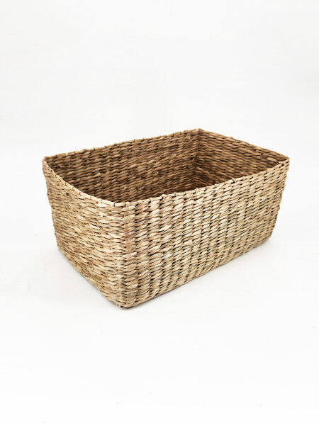 CANASTO RECTANGULAR BAJO MARRON