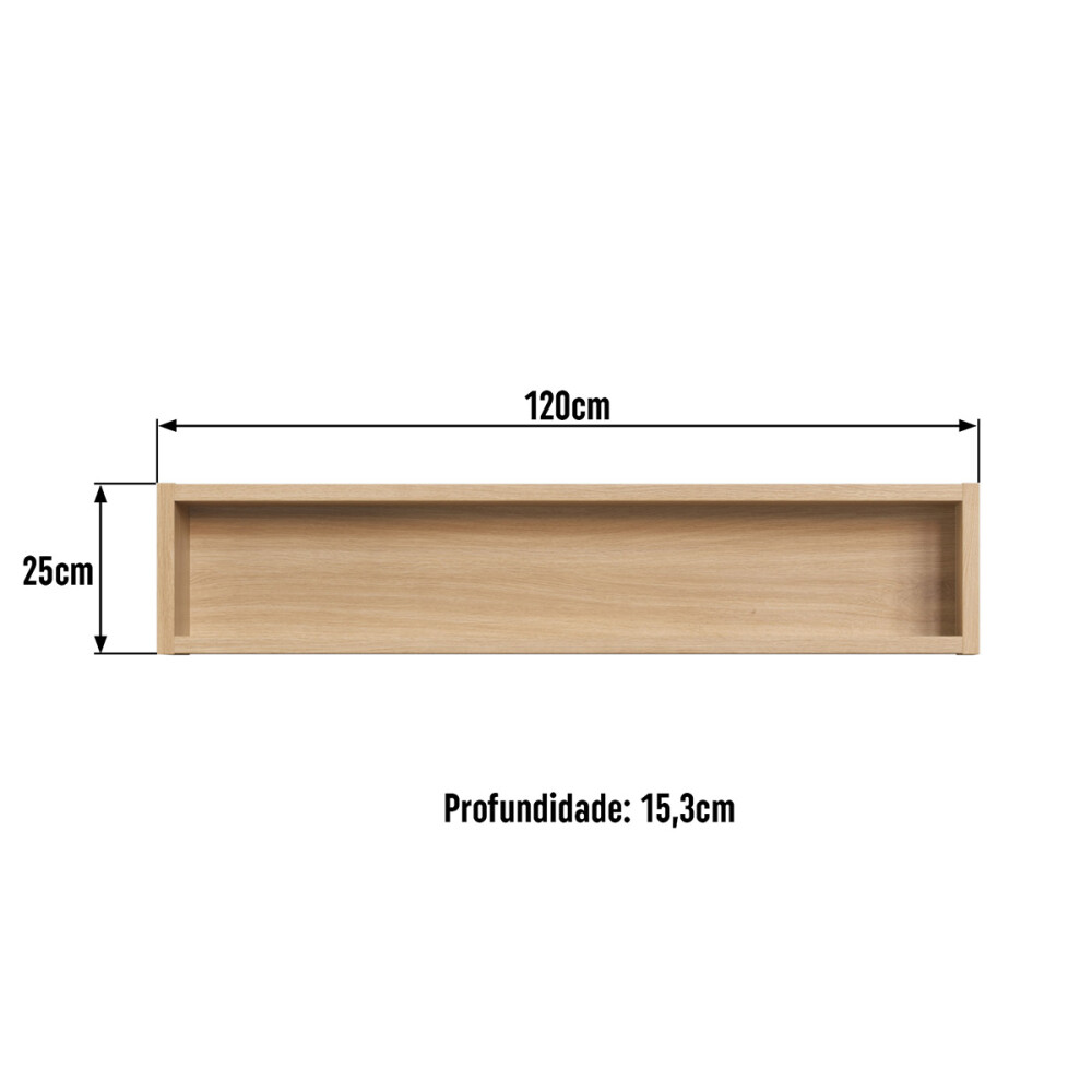 Aéreo Everest con nicho 1,20 m Color: Carvalho Aéreo Everest Con Nicho 1,20 M Color: Carvalho