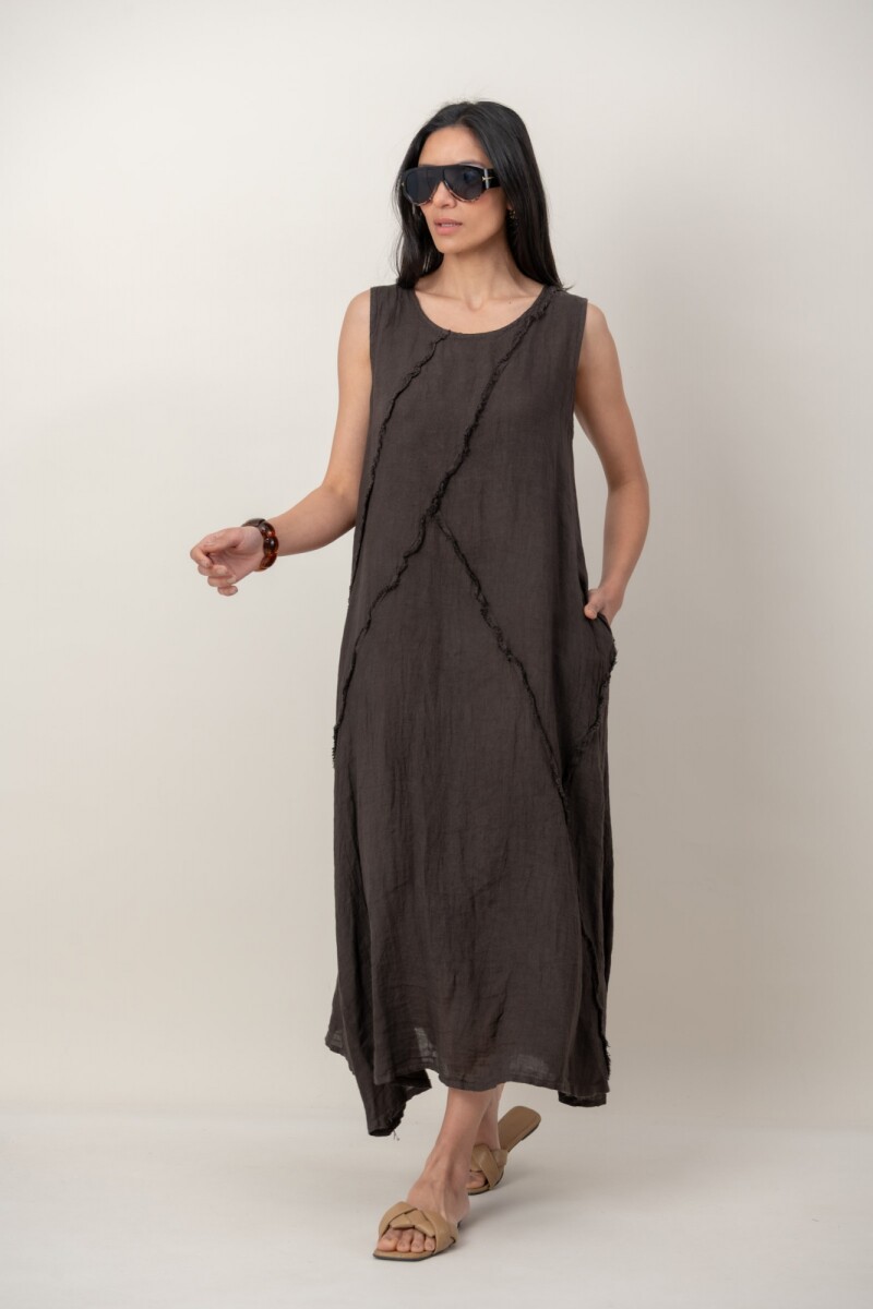 VESTIDO TIALLI - Chocolate 