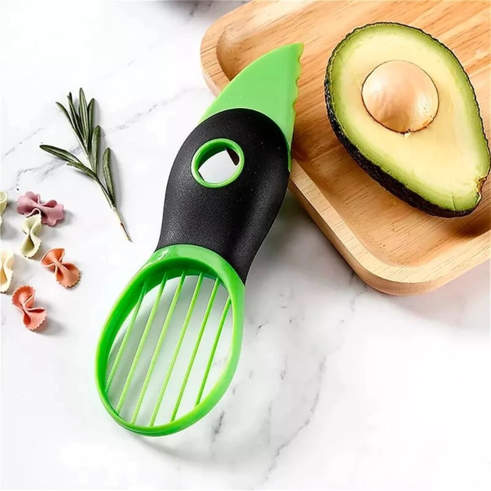 Cortador de Palta 3 en 1 – Corta, Descaroza y Rebana 19,5 cm CORTADOR DE PALTA 19.5X6X2,2 CM