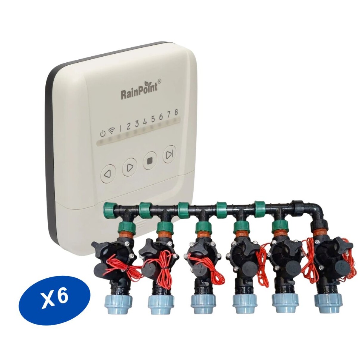 Comando de electroválvulas Rainpoint hasta 8 zonas C/ WIFI X6 