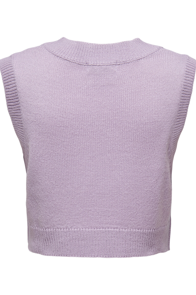 Chaleco Luca Tejido Cropped Lavender Frost