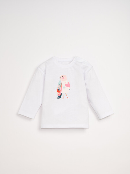 Remera estampa Pájaro Blanco