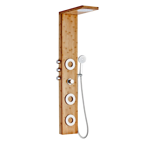 Panel De Hidromasaje Bamboo Con 4 Jets, Roseta Y Telefono - Requiere Min. 3.0Kg/Cm² De Presión De Agua. 000