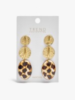 Pendientes Maxi Con Forma Ovalada Largos dorado