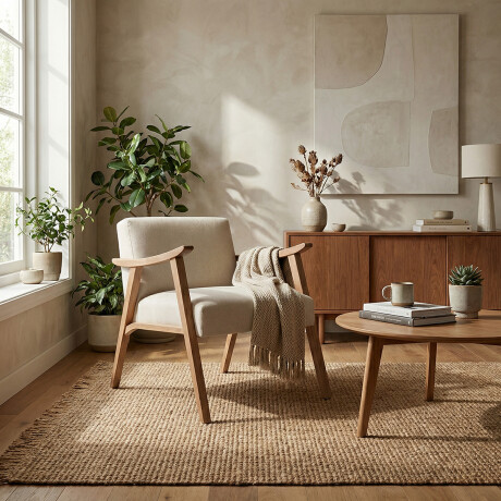 Butaca Ravena - Tela Rústica 290-G2 (Beige)