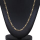 Cadena en oro 18k chata con 2 tipos de eslabones. Largo 60 cm Cadena en oro 18k chata con 2 tipos de eslabones. Largo 60 cm