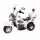 Moto Policía Niños Triciclo Motor Batería con Música y Luces Blanco
