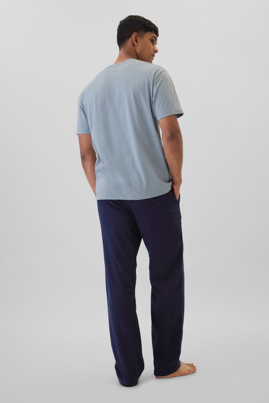 Pantalòn Pijama Franela Hombre Vintage Navy