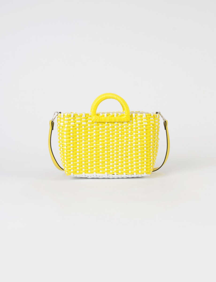 Tote con asa rígida - amarillo 