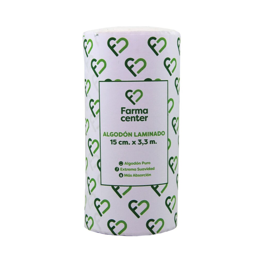 FARMACENTER ALGODON LAMINADO 15 CM UNID única