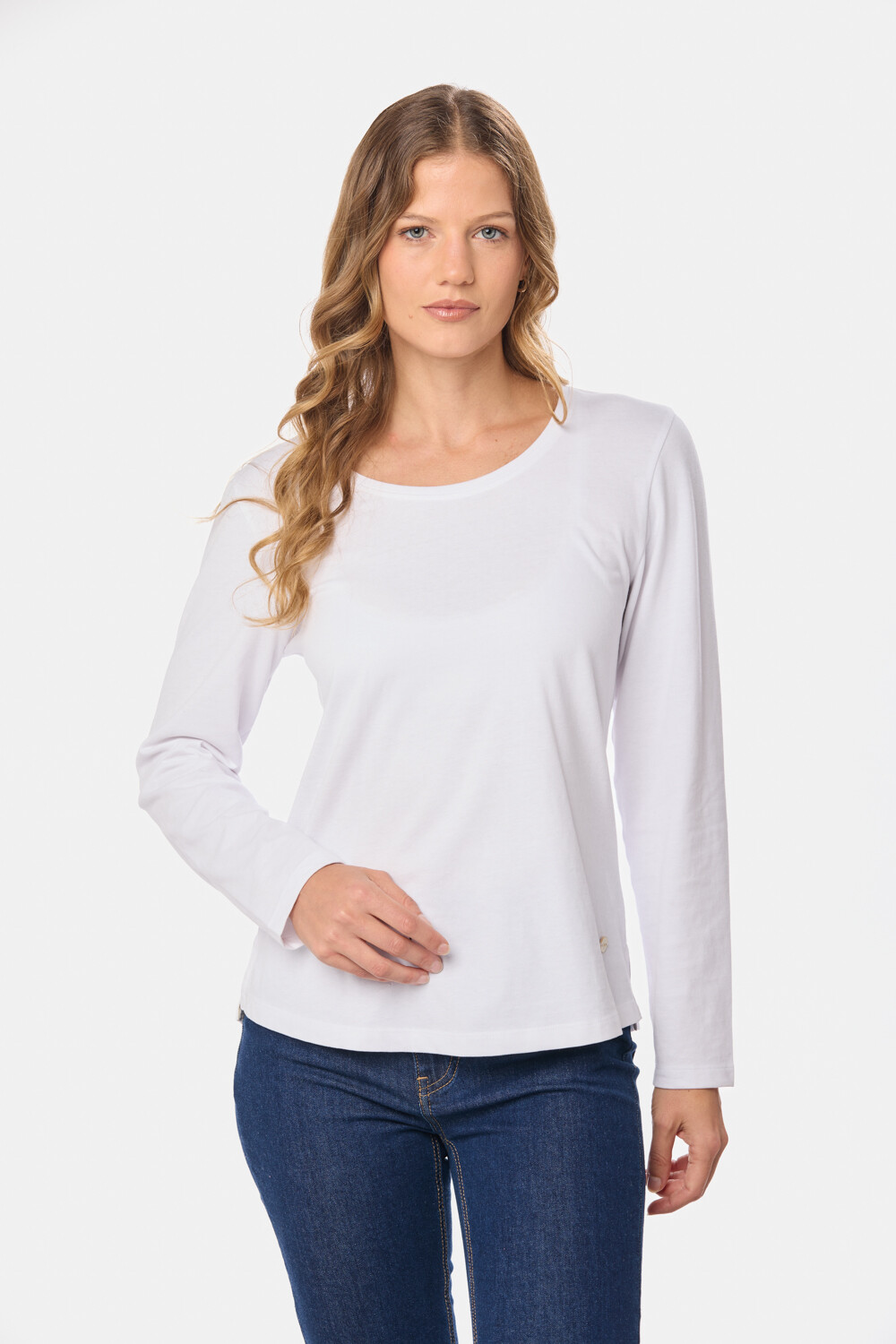 REMERA LISA MANGA LARGA Blanco