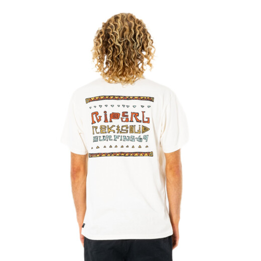 Remera MC Rip Curl SOLID ROCK STACKED TEE - Blanco Remera MC Rip Curl SOLID ROCK STACKED TEE - Blanco