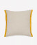 Almohadón Suerta 100% lino beige y mostaza 45 x 45 cm