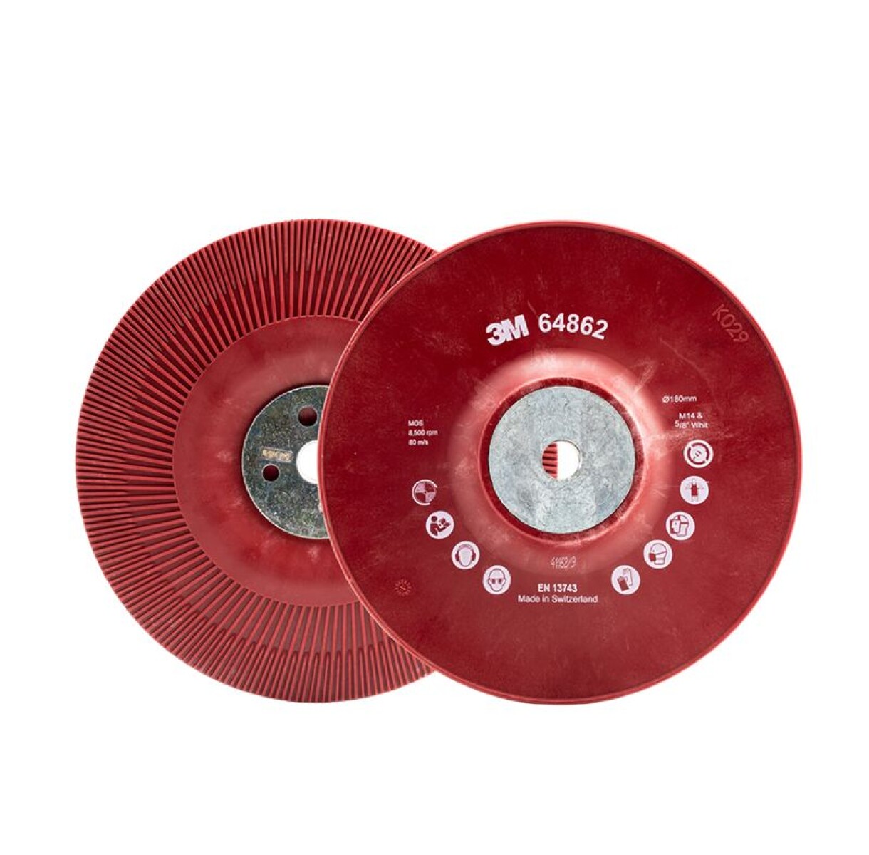 BASE P/ FIBRODISCO 4-1/2" ROJO - 3M 