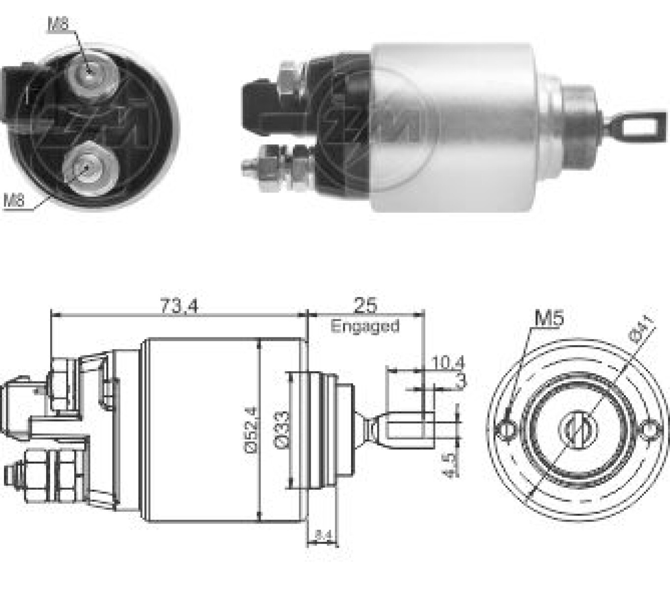 AUTOMATICO DE ARRANQUE VOLKSWAGEN VW FOX-CROSSFOX-SPACE FOX-GOL-GOLF BOSCH ZM 