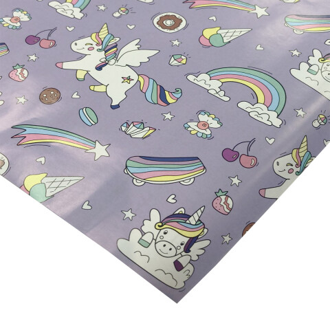 Pack x 2 Papel de Regalo Unicornio