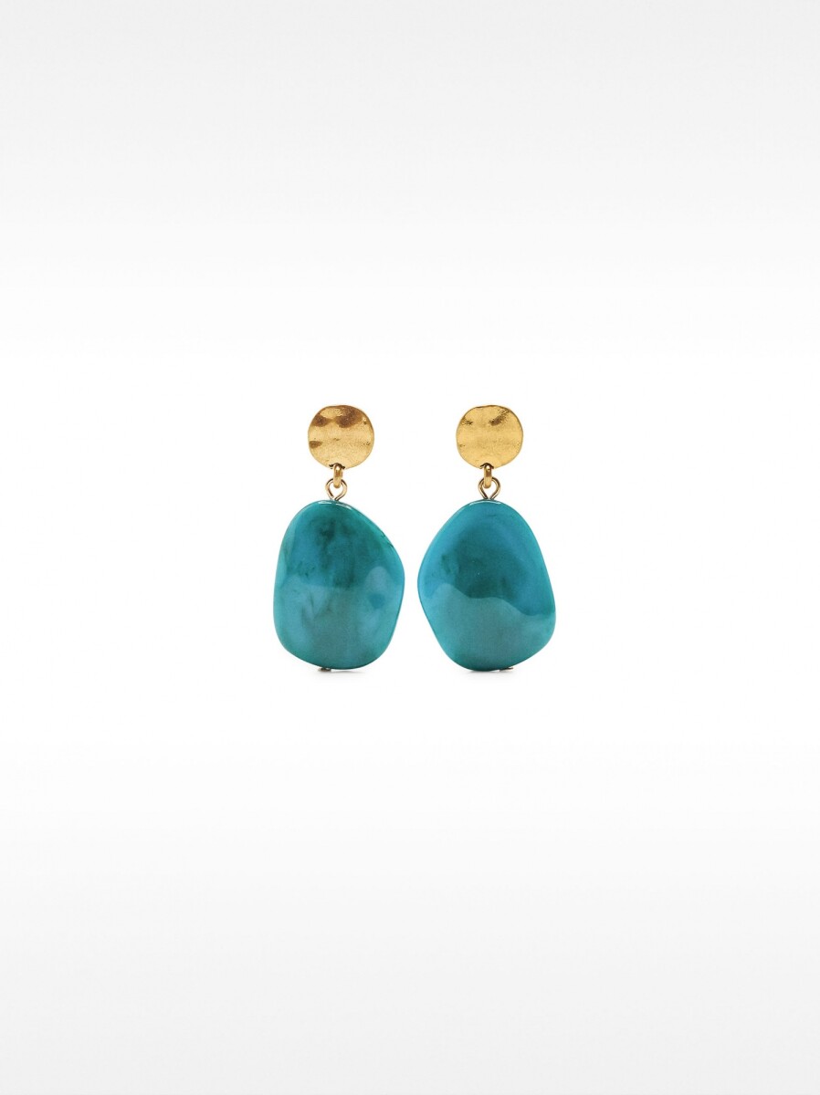 Pendientes Efecto Piedra - verde 