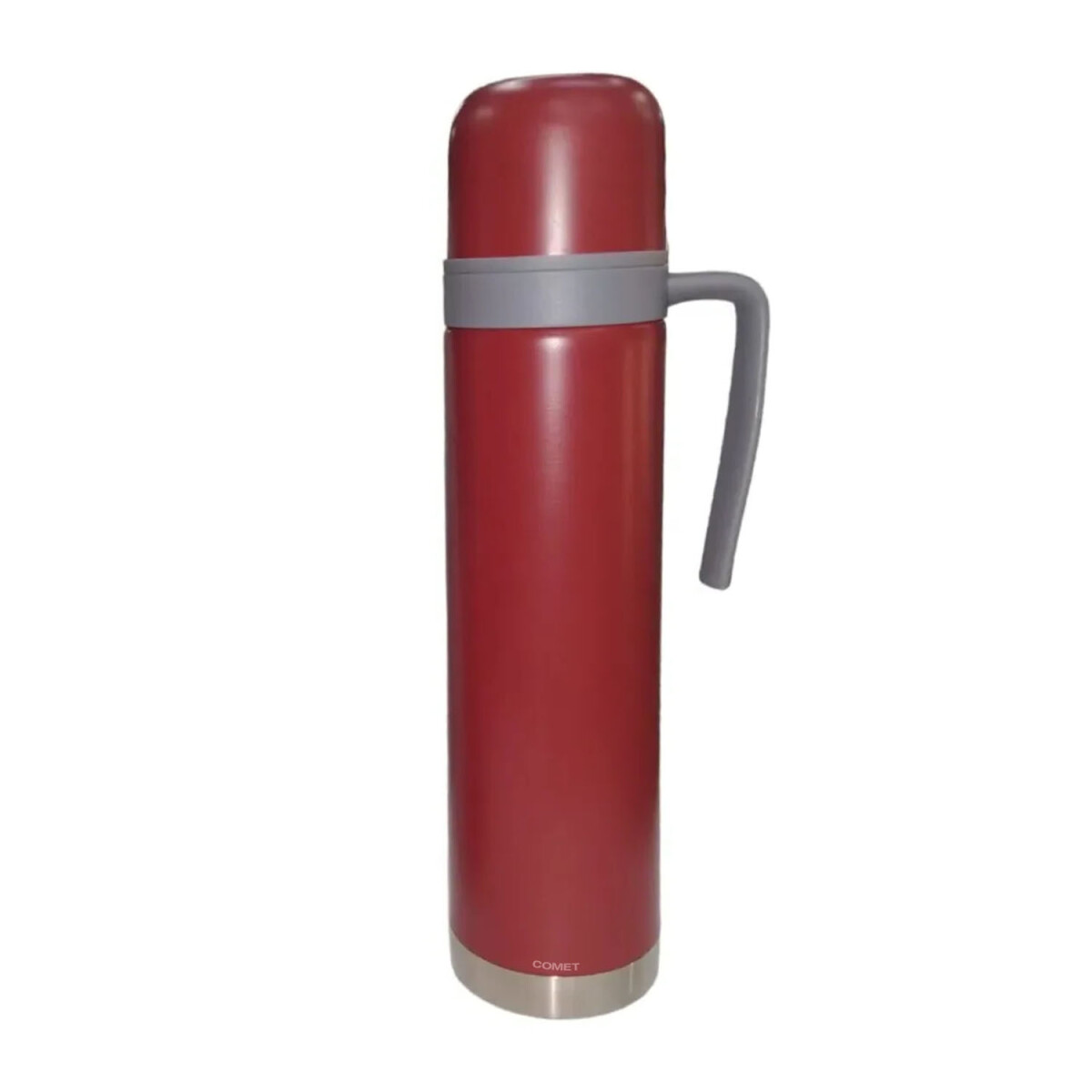 Termo Acero Inox 0.75L Manija Fija Mantiene Frío Calor Comet - Bordó 