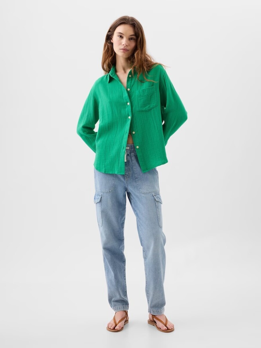 Camisa Muselina Mujer - Simply Green 17-5936 