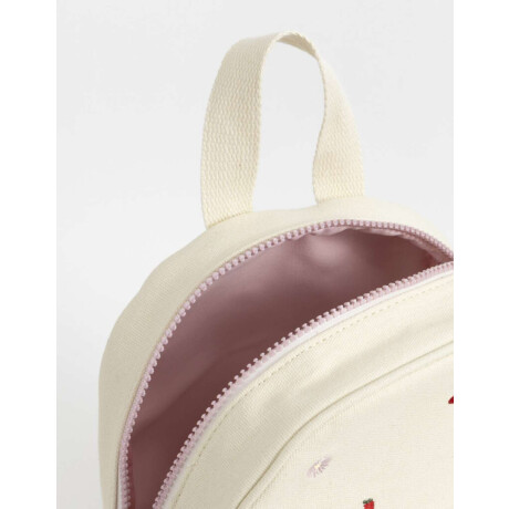 Mochila Infantil Con Charm Blanco Crudo