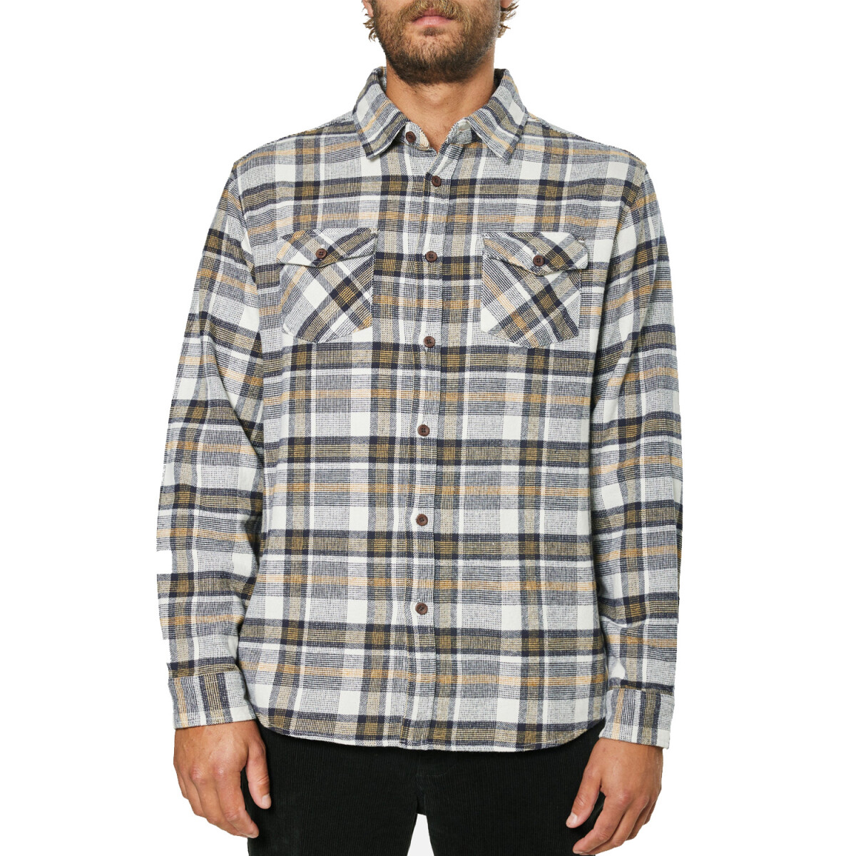 Camisa Katin Vincent Flannel - Blanco 