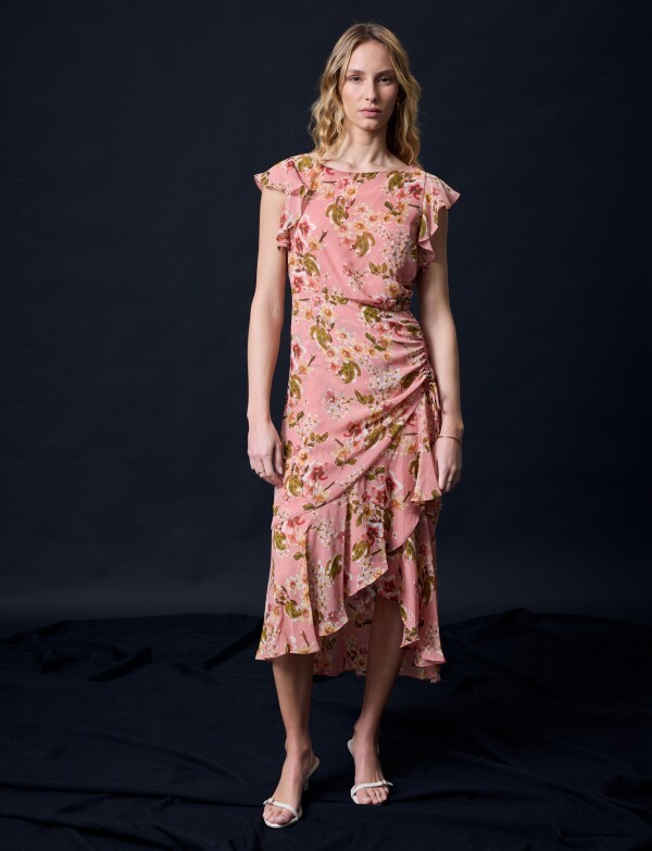 Vestido Maxi Flores ROSA/MULTI