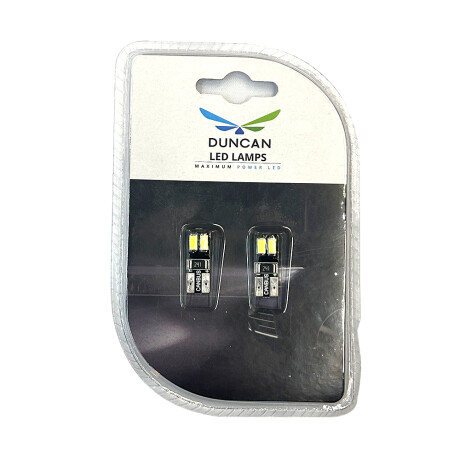 LAMPARA - C-IMPRESO T10 W5W 4 LED CANBUS BLANCO BLISTER X2 DUNCAN LAMPARA - C-IMPRESO T10 W5W 4 LED CANBUS BLANCO BLISTER X2 DUNCAN