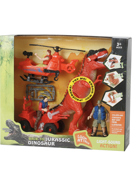 Set de Aventura Dino T-Rex con accesorios, luces y sonido Set de Aventura Dino T-Rex con accesorios, luces y sonido