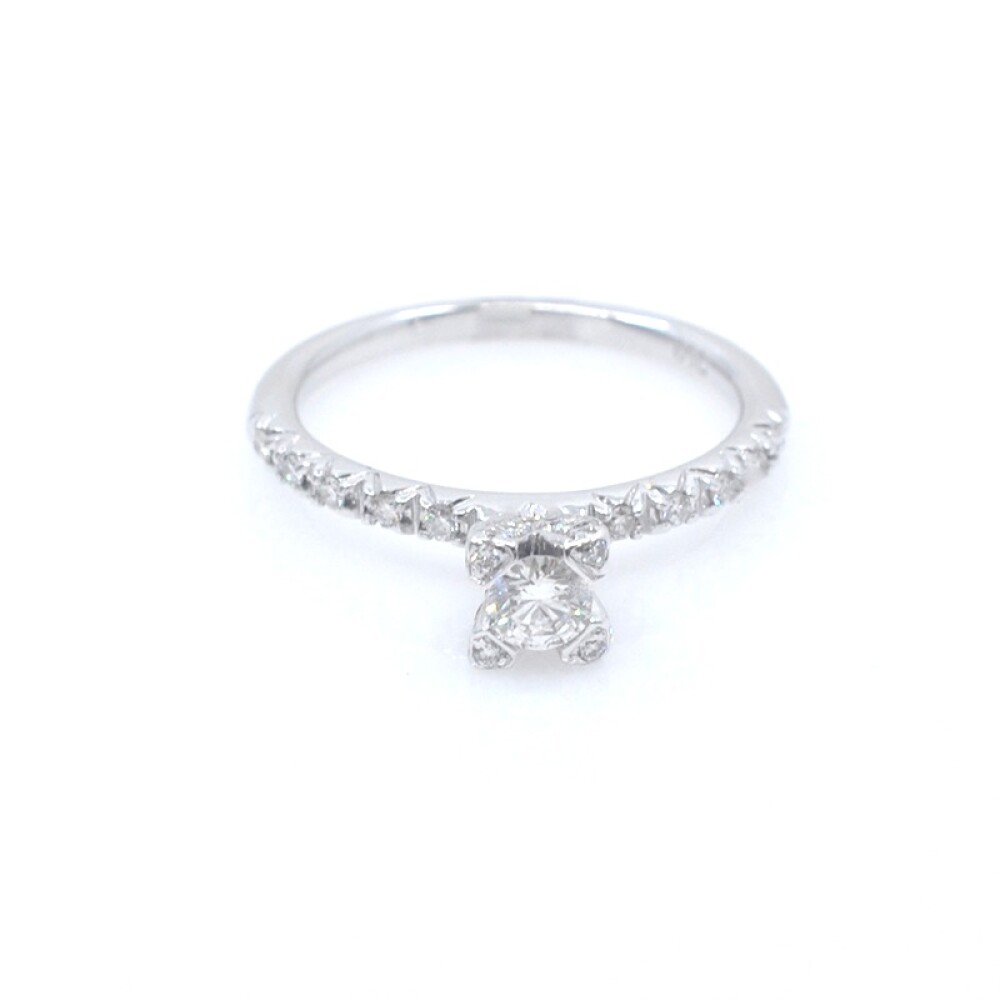 Anillo en oro 18k blanco y brillantes Anillo en oro 18k blanco y brillantes