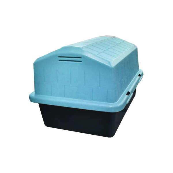 Casa Casilla Cucha Perro Mascota N3 Plastico Raza Mediana Color Variante Azul